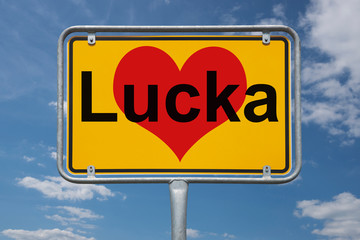 Ortstafel Lucka
