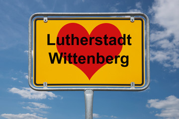 Ortstafel Lutherstadt Wittenberg