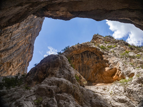 Panoramic canyon view of Gola di Gorropu, Sardinia, Italy 1