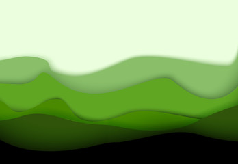 Obraz premium Green paper background with nature shadow. 3D design.