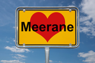 Ortstafel Meerane