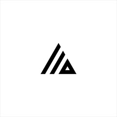 Abstract triangle shape logo on white background
