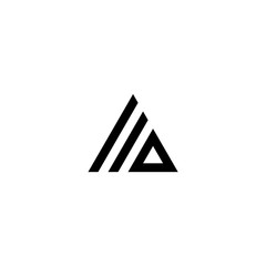 Abstract triangle shape logo on white background