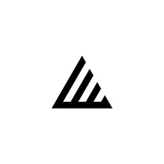 Abstract triangle shape logo on white background