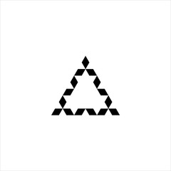 Abstract triangle shape logo on white background