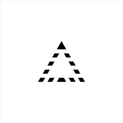 Abstract triangle shape logo on white background