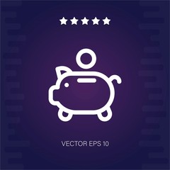 piggy bank vector icon modern illustration
