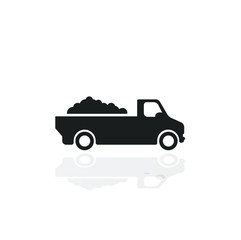 Trancport car balck icon