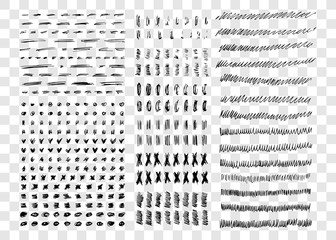 Set of doodle style various marker borders