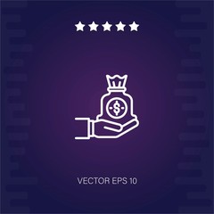 money bag vector icon modern illustration