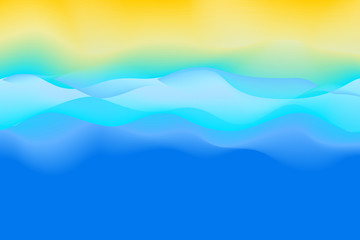 Abstract soft wave of blue ocean on sandy beach.