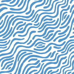 Seamless pattern with diagonal waves. Design for backdrops with sea, rivers or water texture. Repeating texture. Figure for textiles. Print for the cover of the book, postcards, t-shirts.