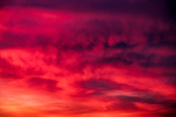 Twilight sky and cloud at sunset