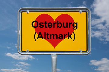 Ortstafel Osterburg (Altmark)