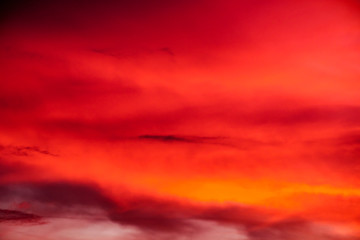 Twilight sky and cloud at sunset