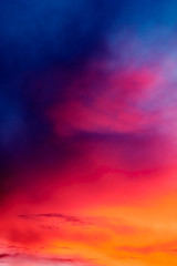 Twilight sky and cloud at sunset