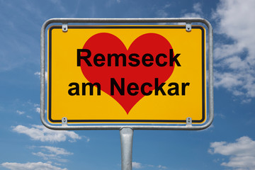 Ortstafel Remseck am Neckar