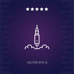 rocket vector icon modern illustration