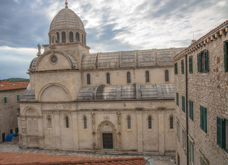 Fototapeta na wymiar Views of Cathedral of Saint James, Sibenik, Croatia