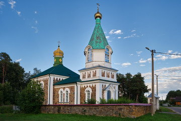 Fototapeta na wymiar Peter and Paul church. Kosuta village, Minsk region, Belarus.