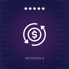 money flow vector icon modern illustration
