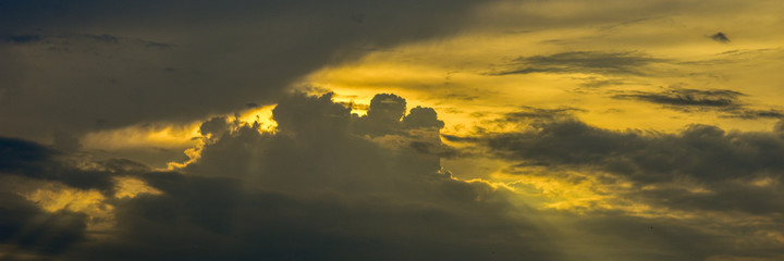 sunset in the clouds