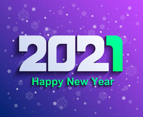 2021 a Happy New Year greetings. Jubilee or birthday logotype. Vector modern minimalist Happy new year card for 2021 Year. Multi colored illustration. Vector illustration