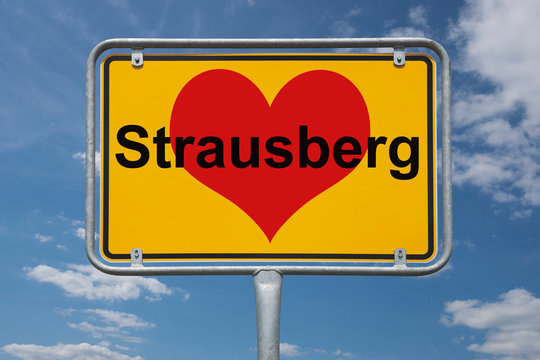 Ortstafel Strausberg