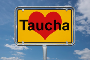 Ortstafel Taucha
