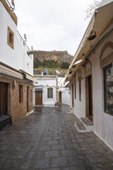 View of the picturesque town of Lindos, Rhodes, Greece