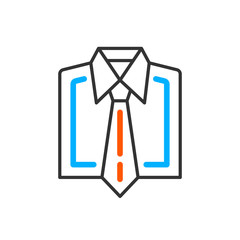 Business suit icon. Vector color icon.