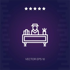 desk vector icon modern illustration