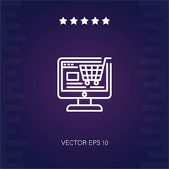 online store vector icon modern illustration