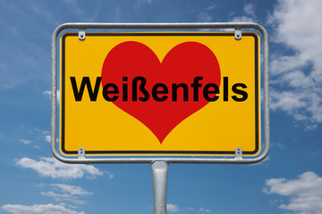 Ortstafel Weißenfels