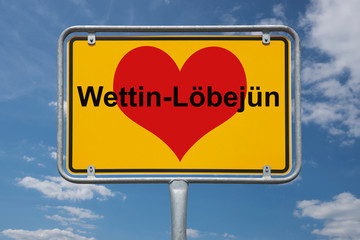 Ortstafel Wettin-Löbejün