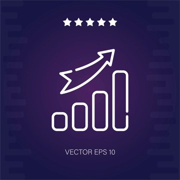 rising vector icon modern illustration