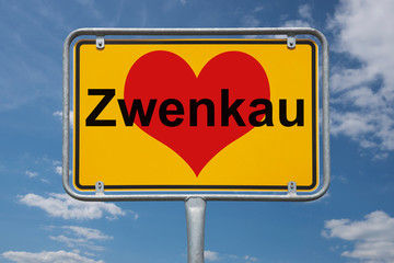 Ortstafel Zwenkau