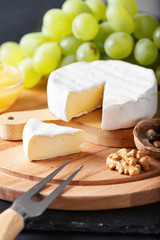 Different sorts of cheese on backround