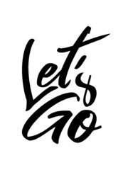 Fototapeta premium Let's Go Text Logo Ausdauer Training Team 