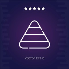 pyramid vector icon modern illustration