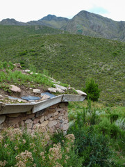 snow shelter over the mountains