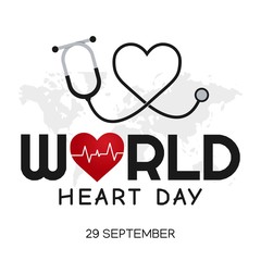 World Heart Day Vector Illustration 