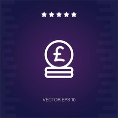 pound vector icon modern illustration