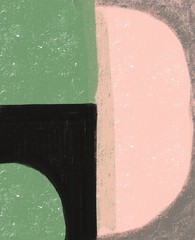 Minimalistic poster. Hand painted for wall decoration, postcard, social media, print or brochure cover design. Modern illustration in pastel colors