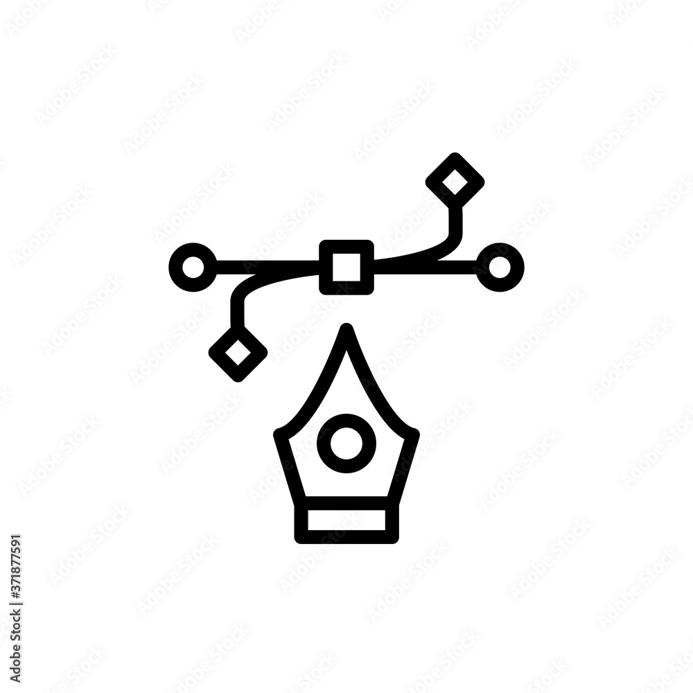 Poster vector pen icon. simple line, outline vector elements of architecture icons for ui and ux, website o