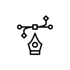 Vector pen icon. Simple line, outline vector elements of architecture icons for ui and ux, website or mobile application