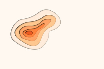 Cream and tan paper cut out effect, abstract background 