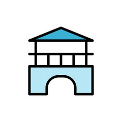 Building architecture icon. Simple color with outline vector elements of architecture icons for ui and ux, website or mobile application