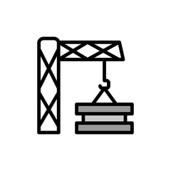 Crane metal beam icon. Simple color with outline vector elements of architecture icons for ui and ux, website or mobile application