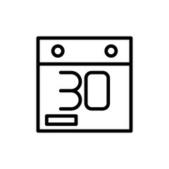 Calendar dates icon. Simple line, outline vector elements of almanac icons for ui and ux, website or mobile application